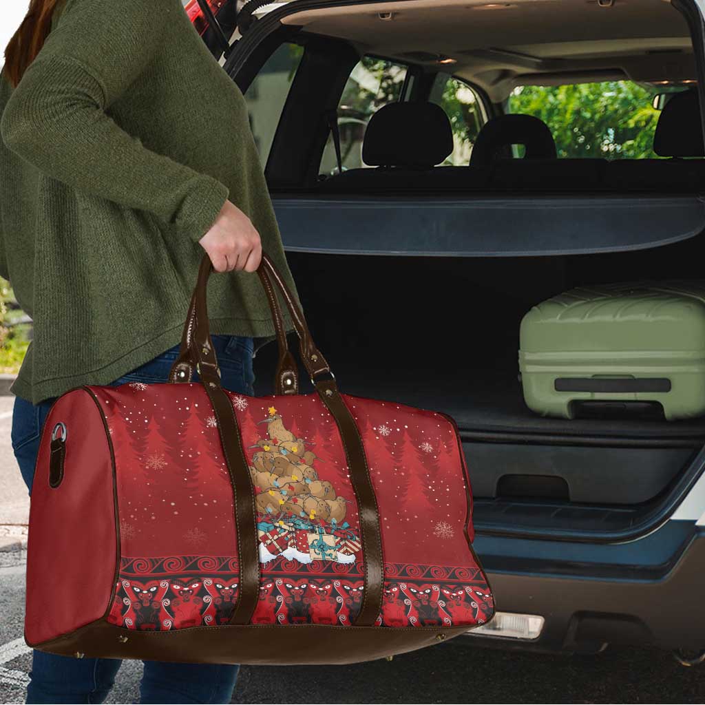 Funny Kiwi Bird Xmas Tree Travel Bag New Zealand Tribal Christmas Spirit LT9 - Polynesian Pride