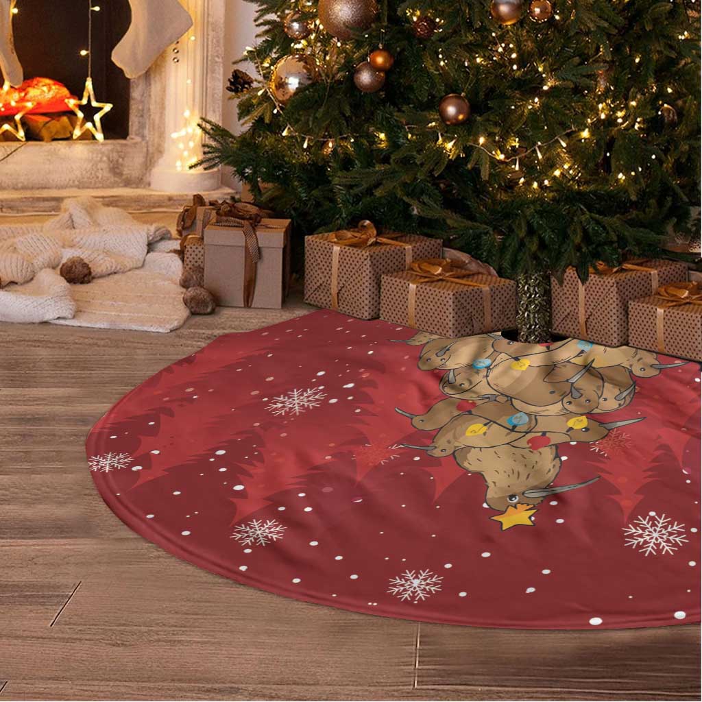 Funny Kiwi Bird Xmas Tree Tree Skirt New Zealand Tribal Christmas Spirit LT9 - Polynesian Pride