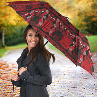 Funny Kiwi Bird Xmas Tree Umbrella New Zealand Tribal Christmas Spirit LT9 - Polynesian Pride