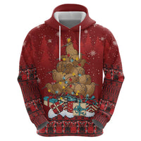Funny Kiwi Bird Xmas Tree Zip Hoodie New Zealand Tribal Christmas Spirit LT9 - Polynesian Pride