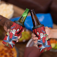 Funny Santa Riding Shark 4 in 1 Can Cooler Tumbler Polynesian Tribal Christmas Spirit LT9 - Polynesian Pride