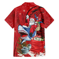 Funny Santa Riding Shark Hawaiian Shirt Polynesian Tribal Christmas Spirit LT9 - Polynesian Pride