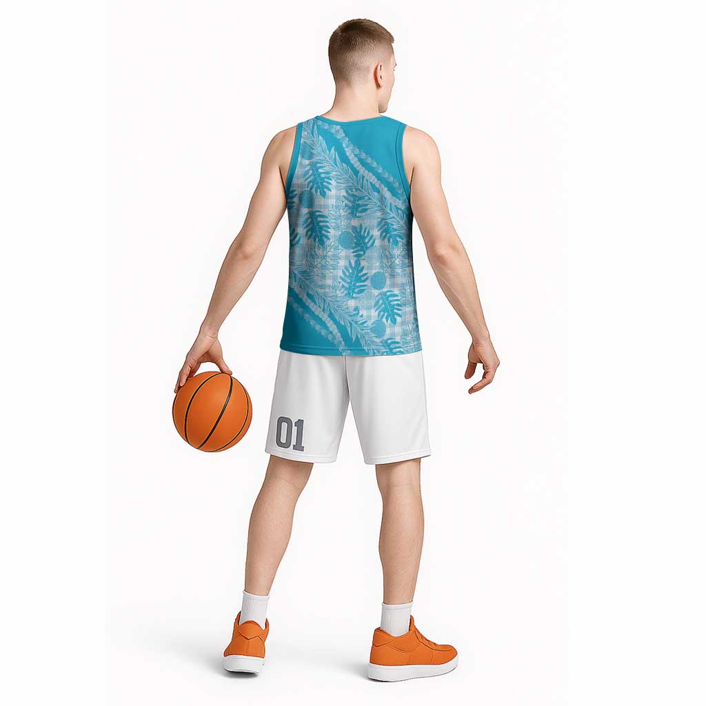 Hawaii Breadfruit Palaka Basketball Jersey Polu Maile Lei - Polynesian Pride