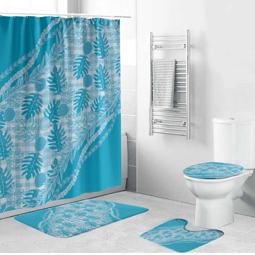 Hawaii Breadfruit Palaka Bathroom Set Polu Maile Lei - Polynesian Pride