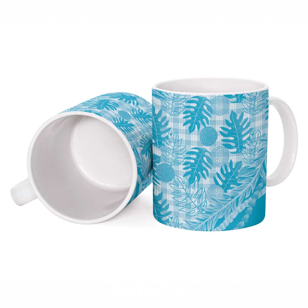 Hawaii Breadfruit Palaka Ceramic Mug Polu Maile Lei - Polynesian Pride