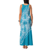 Hawaii Breadfruit Palaka Family Matching Tank Maxi Dress and Hawaiian Shirt Polu Maile Lei LT9 - Polynesian Pride