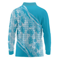 Hawaii Breadfruit Palaka Long Sleeve Polo Shirt Polu Maile Lei LT9 - Polynesian Pride