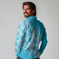 Hawaii Breadfruit Palaka Long Sleeve Polo Shirt Polu Maile Lei LT9 - Polynesian Pride