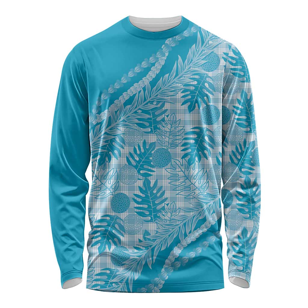 Hawaii Breadfruit Palaka Long Sleeve Shirt Polu Maile Lei - Polynesian Pride