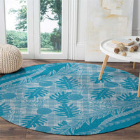 Hawaii Breadfruit Palaka Round Carpet Polu Maile Lei - Polynesian Pride