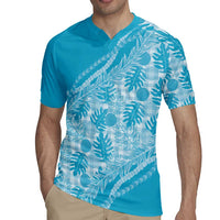 Hawaii Breadfruit Palaka Rugby Jersey Polu Maile Lei - Polynesian Pride