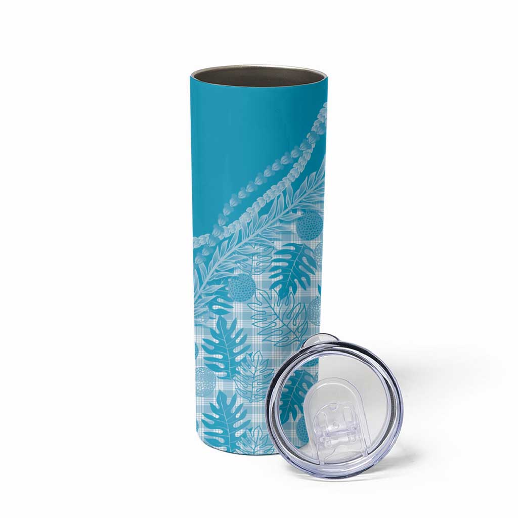 Hawaii Breadfruit Palaka Skinny Tumbler Polu Maile Lei - Polynesian Pride