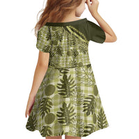 Hawaii Breadfruit Palaka Family Matching Tank Maxi Dress and Hawaiian Shirt Omaomao Maile Lei LT9 - Polynesian Pride