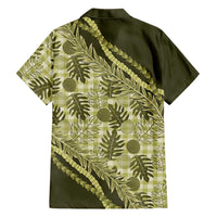 Hawaii Breadfruit Palaka Hawaiian Shirt Omaomao Maile Lei LT9 - Polynesian Pride