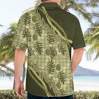 Hawaii Breadfruit Palaka Hawaiian Shirt Omaomao Maile Lei LT9 - Polynesian Pride