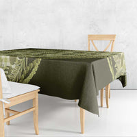Hawaii Breadfruit Palaka Tablecloth Omaomao Maile Lei - Polynesian Pride