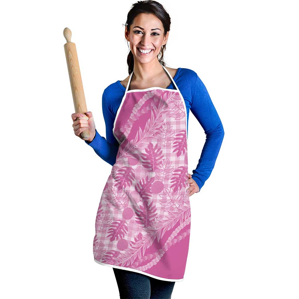 Hawaii Breadfruit Palaka Apron Omaomao Ulaula Maile Lei - Polynesian Pride
