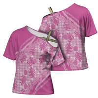 Hawaii Breadfruit Palaka Cross Shoulder Shirt Omaomao Ulaula Maile Lei - Polynesian Pride