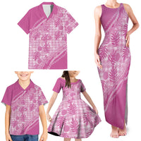 Hawaii Breadfruit Palaka Family Matching Tank Maxi Dress and Hawaiian Shirt Omaomao Ulaula Maile Lei LT9 - Polynesian Pride