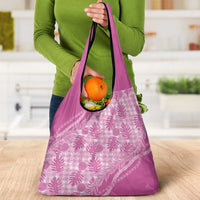 Hawaii Breadfruit Palaka Grocery Bag Omaomao Ulaula Maile Lei LT9 - Polynesian Pride