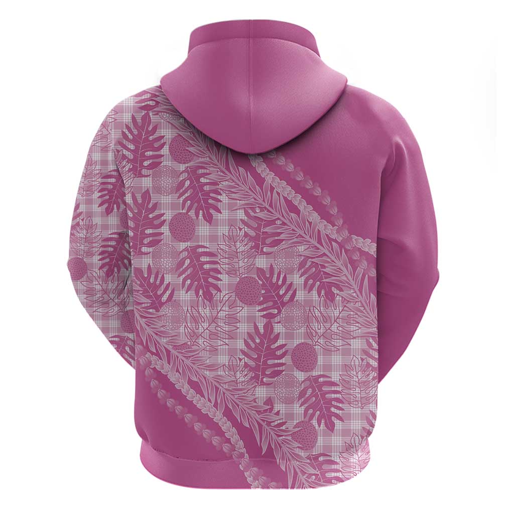 Hawaii Breadfruit Palaka Hoodie Omaomao Ulaula Maile Lei - Polynesian Pride