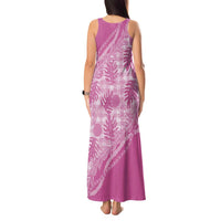Hawaii Breadfruit Palaka Tank Maxi Dress Omaomao Ulaula Maile Lei - Polynesian Pride