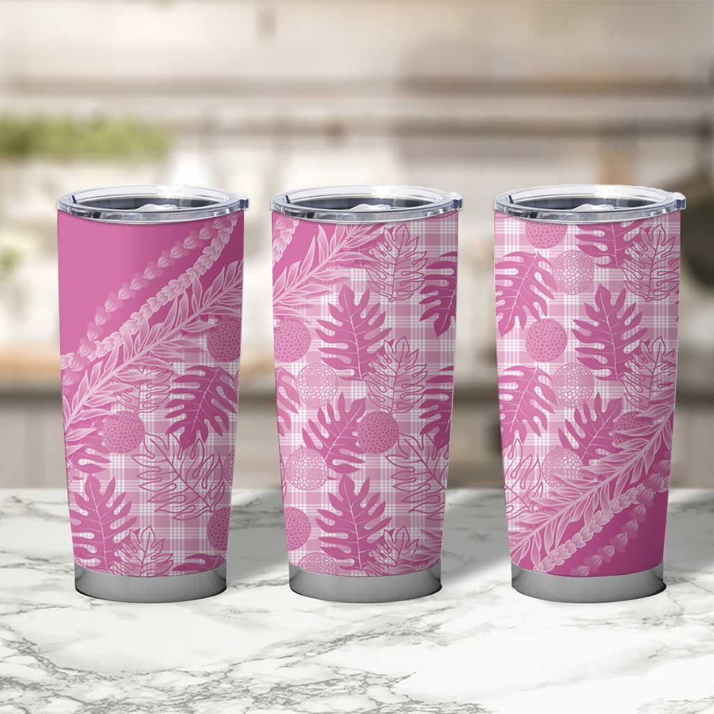 Hawaii Breadfruit Palaka Tumbler Cup Omaomao Ulaula Maile Lei LT9 - Polynesian Pride