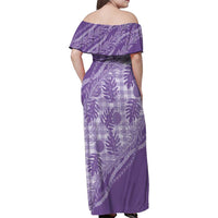 Hawaii Breadfruit Palaka Family Matching Off Shoulder Maxi Dress and Hawaiian Shirt Poni Maile Lei LT9 - Polynesian Pride