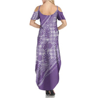 Hawaii Breadfruit Palaka Family Matching Summer Maxi Dress and Hawaiian Shirt Poni Maile Lei LT9 - Polynesian Pride