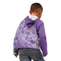 Hawaii Breadfruit Palaka Kid Hoodie Poni Maile Lei - Polynesian Pride