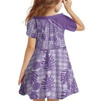 Hawaii Breadfruit Palaka Kid Short Sleeve Dress Poni Maile Lei - Polynesian Pride