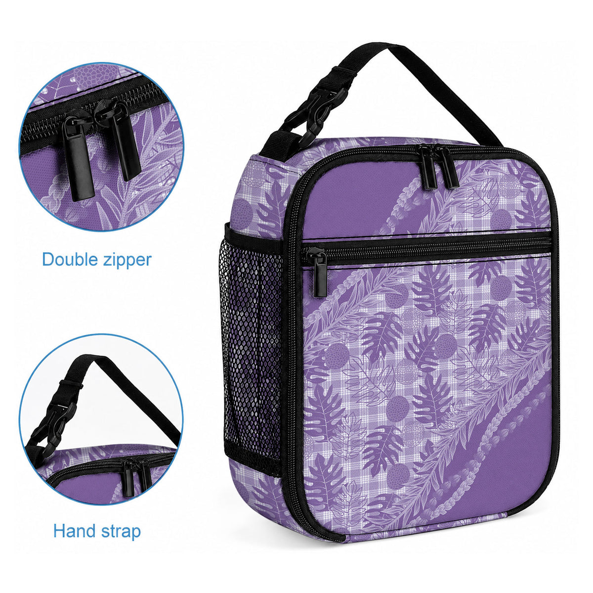 Hawaii Breadfruit Palaka Lunch Bag Poni Maile Lei