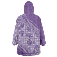 Hawaii Breadfruit Palaka Wearable Blanket Hoodie Poni Maile Lei LT9 - Polynesian Pride