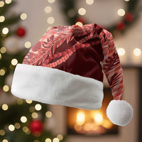 Hawaii Breadfruit Palaka Christmas Santa Hat Ulaula Maile Lei - Polynesian Pride