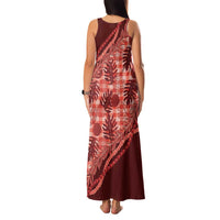 Hawaii Breadfruit Palaka Family Matching Tank Maxi Dress and Hawaiian Shirt Ulaula Maile Lei LT9 - Polynesian Pride