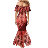 Hawaii Breadfruit Palaka Mermaid Dress Ulaula Maile Lei LT9 - Polynesian Pride