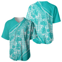 Hawaii Breadfruit Palaka Baseball Jersey Polu Opal Maile Lei - Polynesian Pride