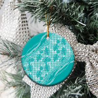 Hawaii Breadfruit Palaka Ceramic Ornament Polu Opal Maile Lei - Polynesian Pride