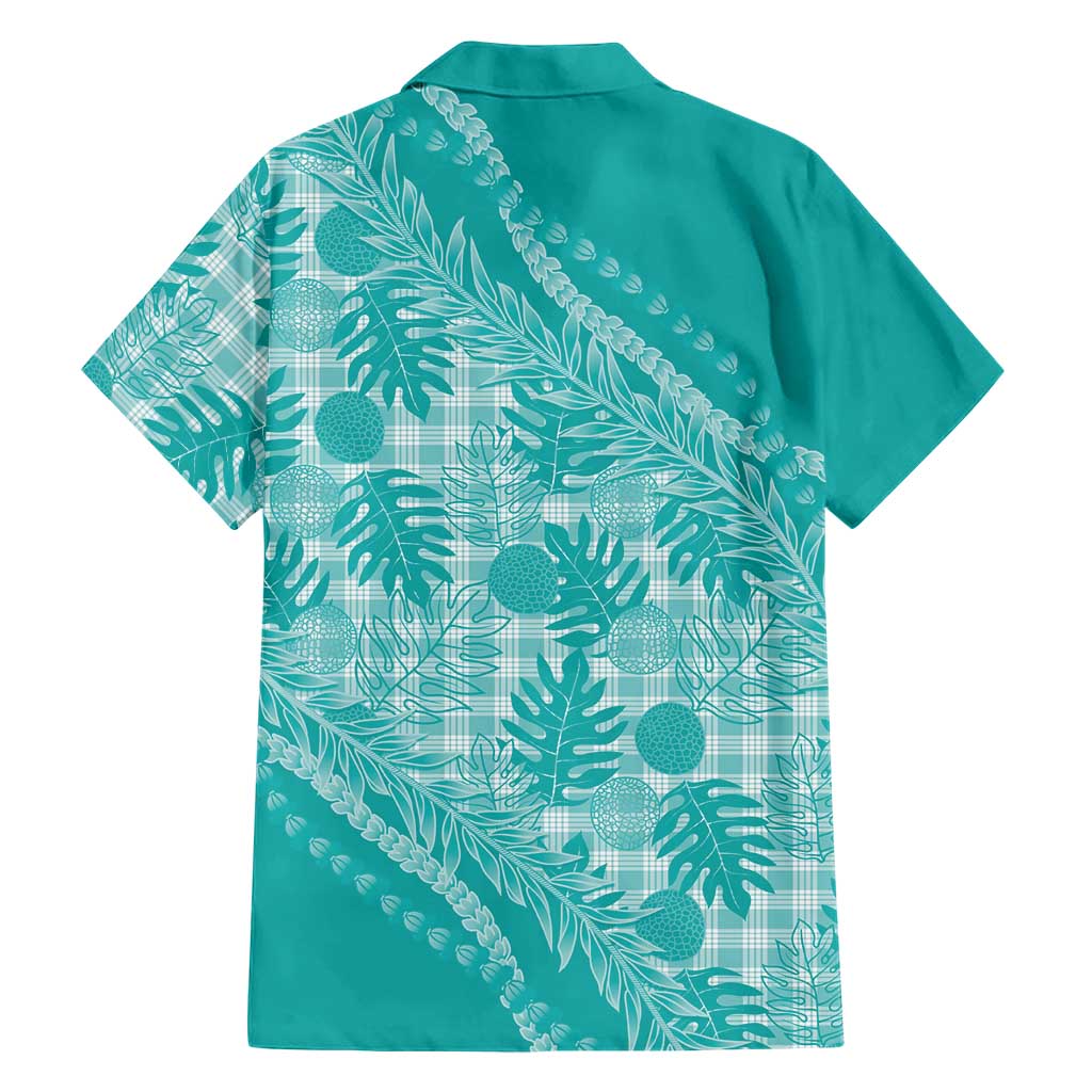 Hawaii Breadfruit Palaka Hawaiian Shirt Polu Opal Maile Lei LT9 - Polynesian Pride