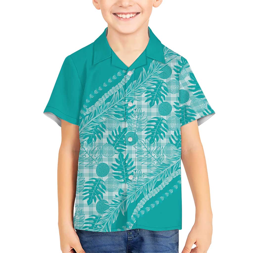 Hawaii Breadfruit Palaka Hawaiian Shirt Polu Opal Maile Lei LT9 - Polynesian Pride