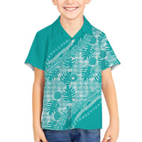 Hawaii Breadfruit Palaka Hawaiian Shirt Polu Opal Maile Lei LT9 - Polynesian Pride