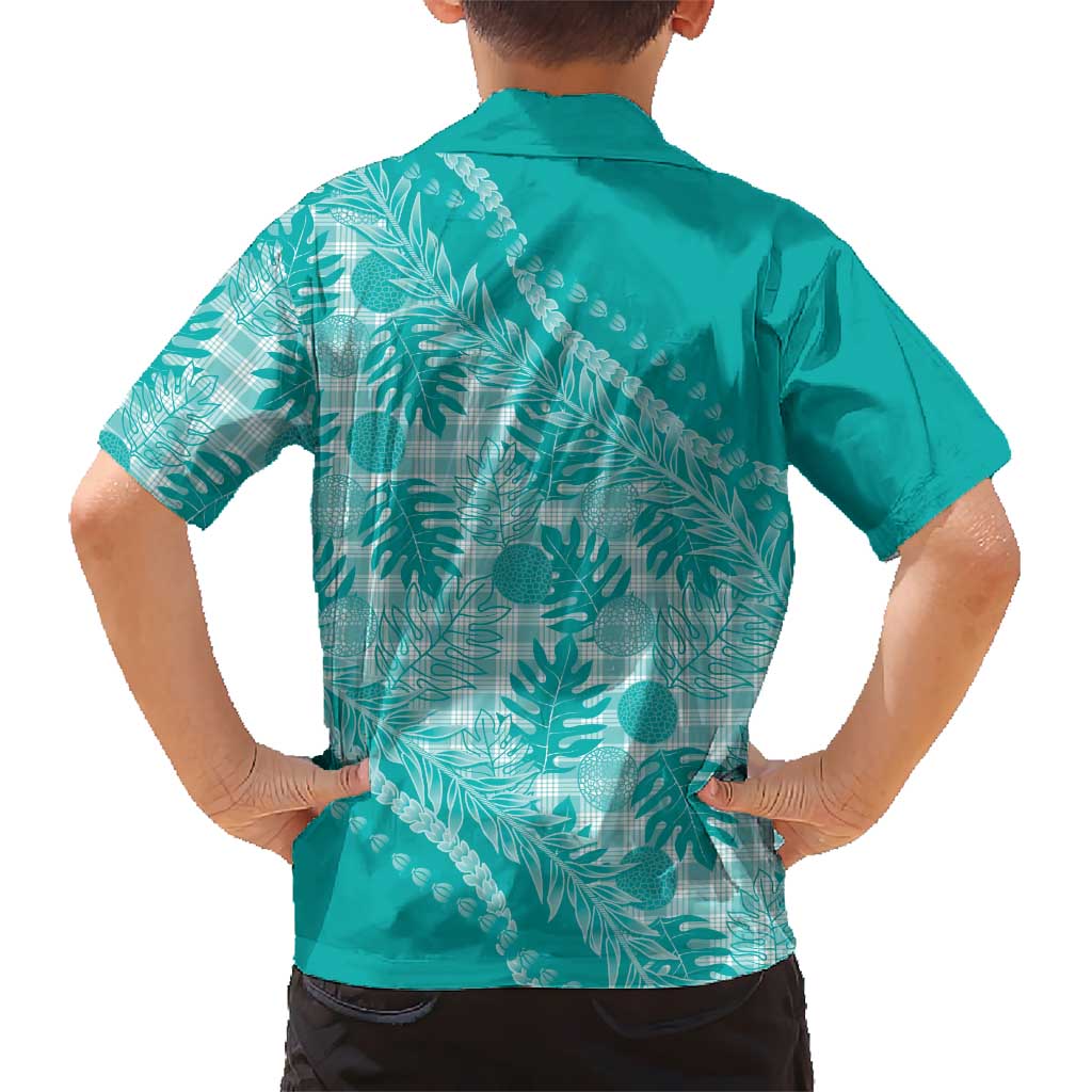 Hawaii Breadfruit Palaka Hawaiian Shirt Polu Opal Maile Lei LT9 - Polynesian Pride