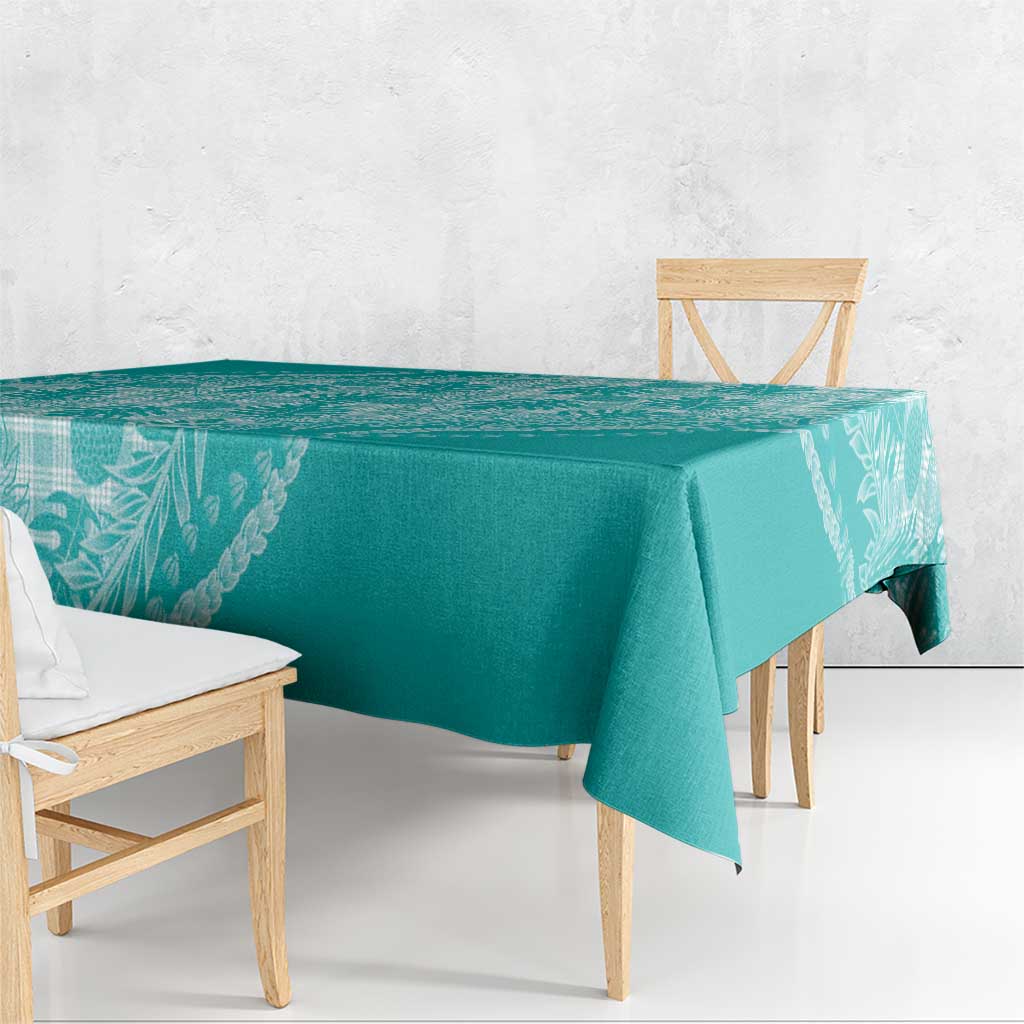 Hawaii Breadfruit Palaka Tablecloth Polu Opal Maile Lei - Polynesian Pride