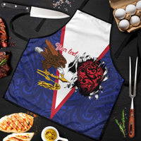 American Samoa Heart Tribal Personalized Apron Polynesian Patterns