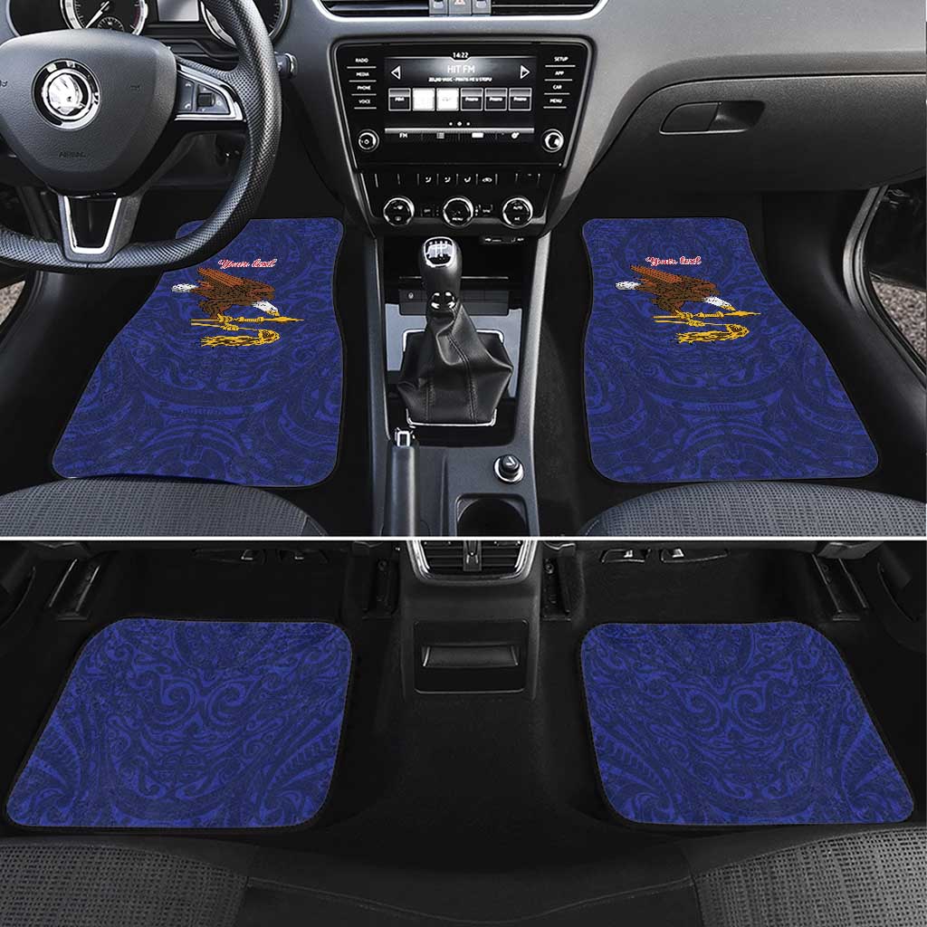 American Samoa Heart Tribal Personalized Car Mats Polynesian Patterns