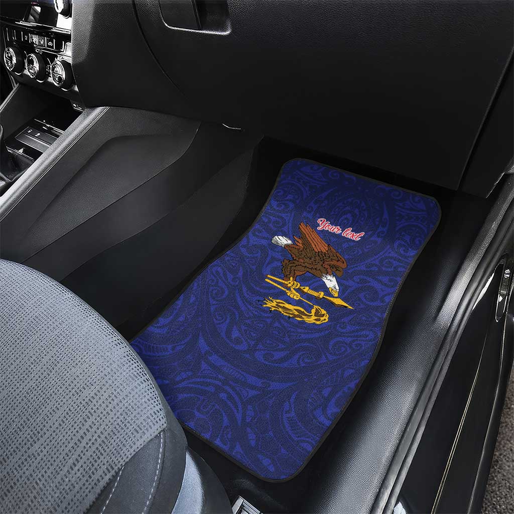 American Samoa Heart Tribal Personalized Car Mats Polynesian Patterns