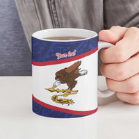 American Samoa Heart Tribal Personalized Ceramic Mug Polynesian Patterns