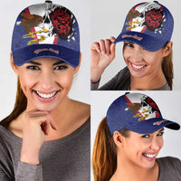 American Samoa Heart Tribal Personalized Classic Cap Polynesian Patterns
