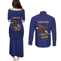 American Samoa Heart Tribal Personalized Couples Matching Puletasi and Long Sleeve Button Shirt Polynesian Patterns LT9 - Polynesian Pride