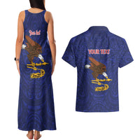 American Samoa Heart Tribal Personalized Couples Matching Tank Maxi Dress and Hawaiian Shirt Polynesian Patterns LT9 - Polynesian Pride